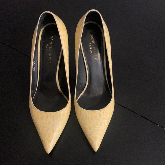 Saint Laurent Pumps - Yellow Crocodile Skin - Picture 1 of 5